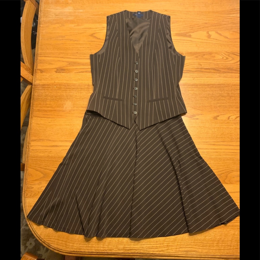 Chaps Suit Vest and Skirt